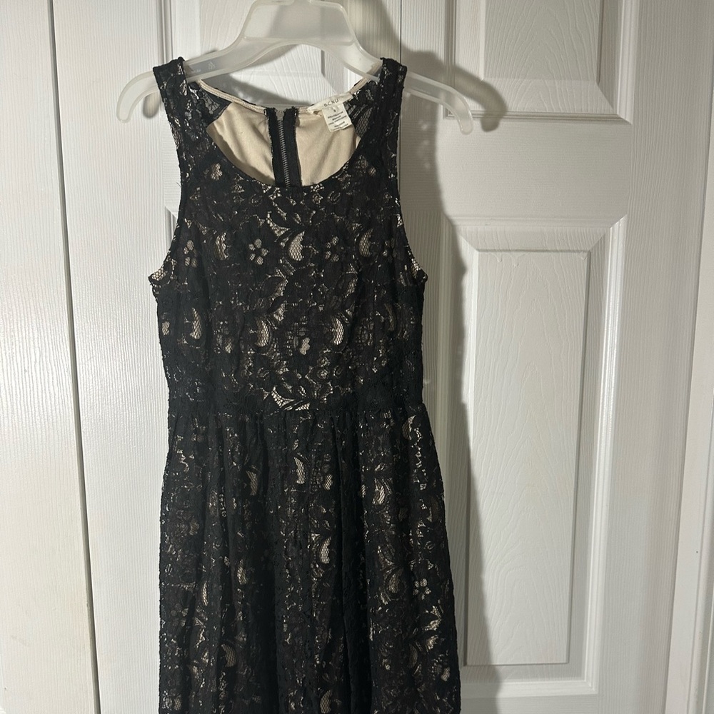 Girls black formal lace dress